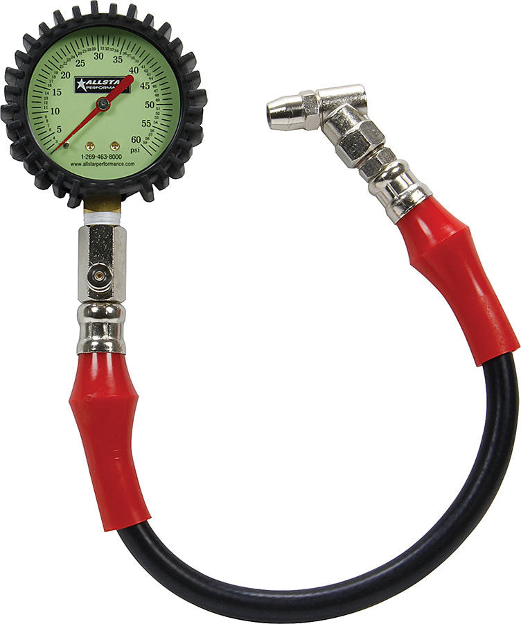 Tire Pressure gauge 0-60 PSI Glow in the Dark 2.25"