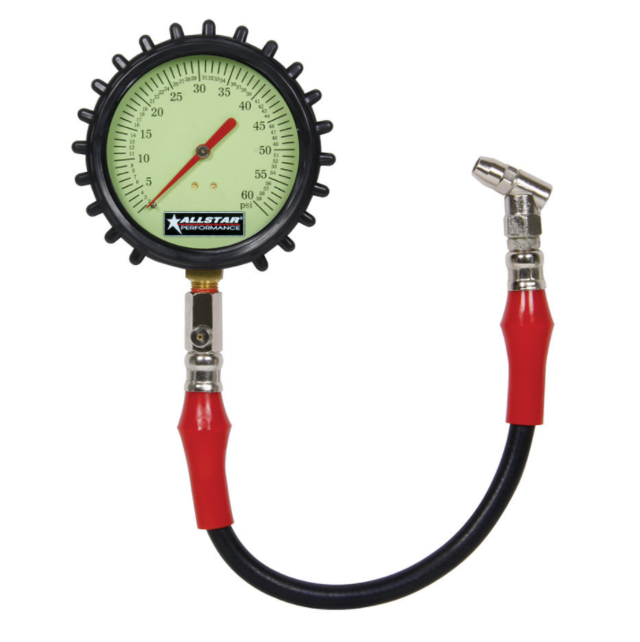 Tire Pressure gauge 0-60 PSI Glow in the Dark 4"