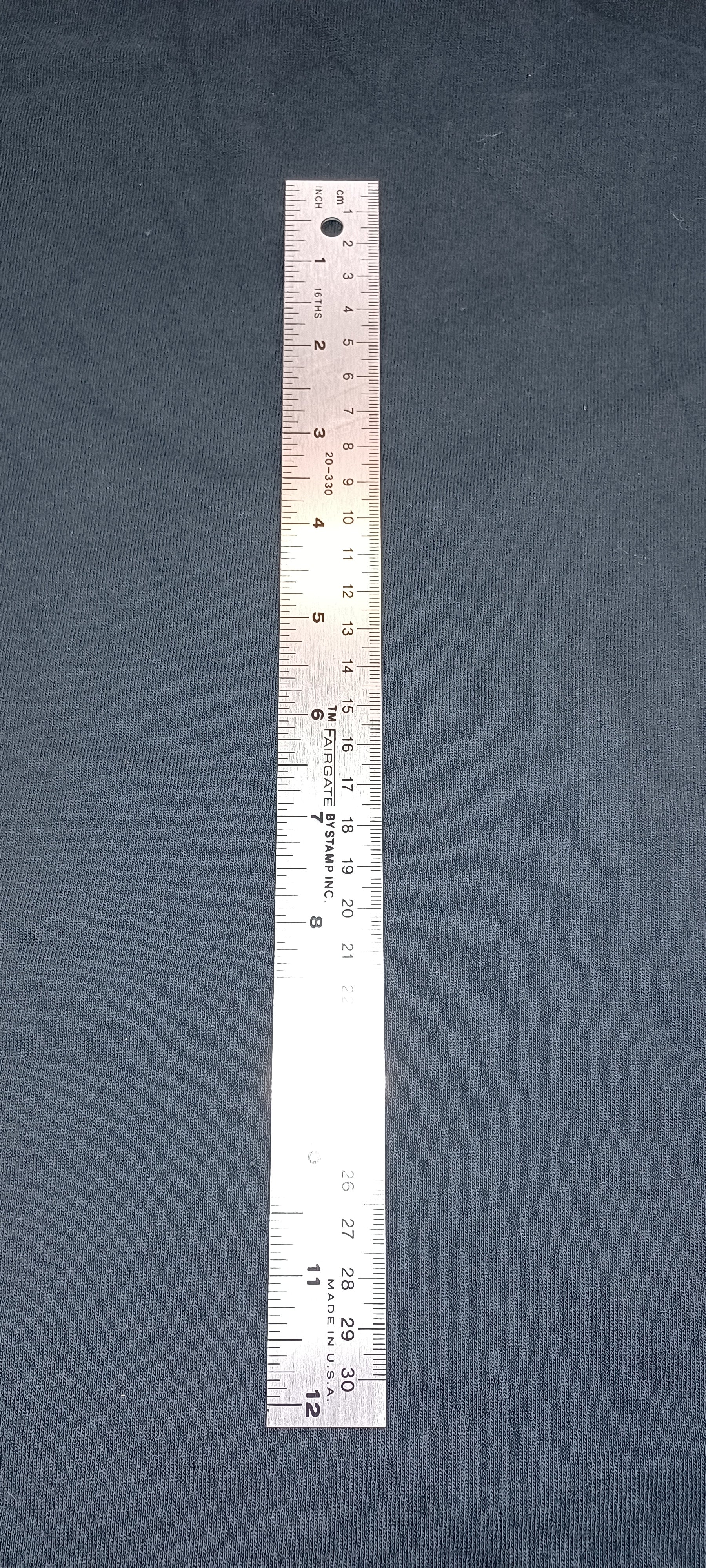 12" stainless ruler