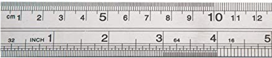 12" stainless ruler